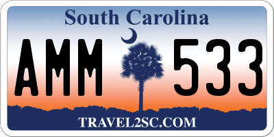 SC license plate AMM533