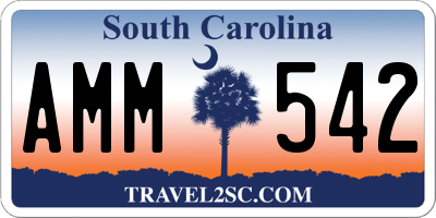 SC license plate AMM542