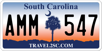 SC license plate AMM547