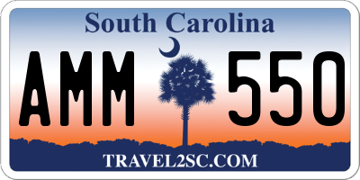 SC license plate AMM550