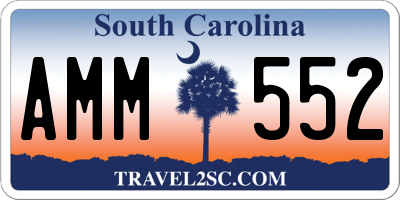 SC license plate AMM552