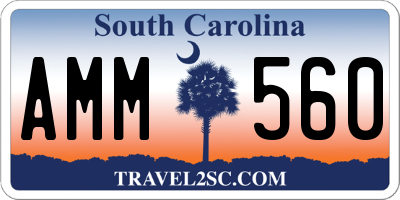 SC license plate AMM560