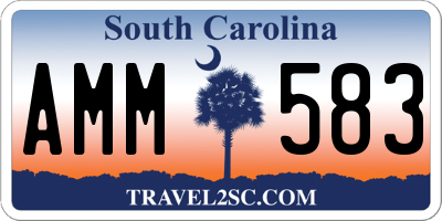 SC license plate AMM583
