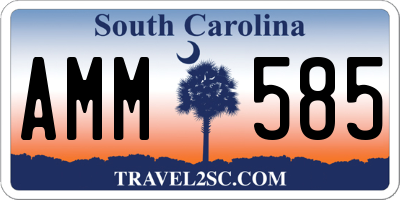 SC license plate AMM585