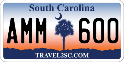 SC license plate AMM600