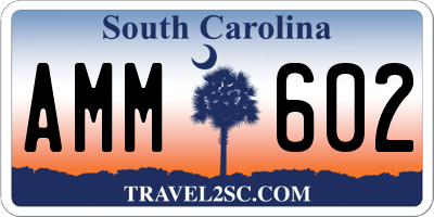SC license plate AMM602