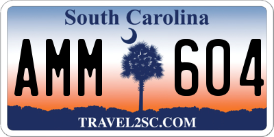 SC license plate AMM604