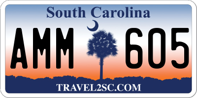 SC license plate AMM605