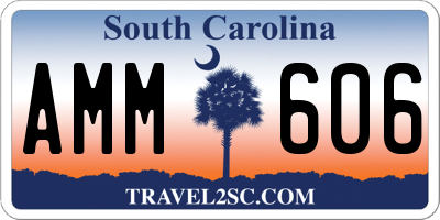 SC license plate AMM606