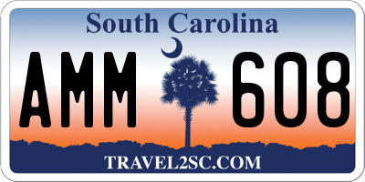 SC license plate AMM608