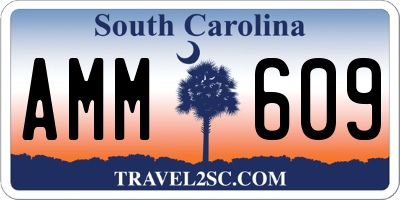 SC license plate AMM609