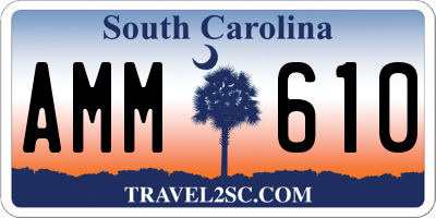 SC license plate AMM610
