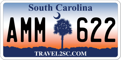 SC license plate AMM622