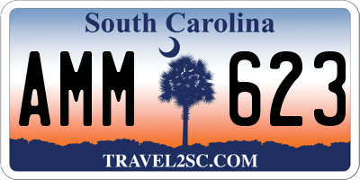 SC license plate AMM623