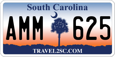 SC license plate AMM625