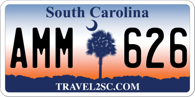 SC license plate AMM626