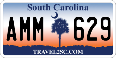 SC license plate AMM629