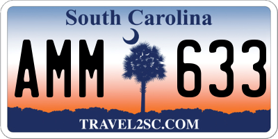 SC license plate AMM633