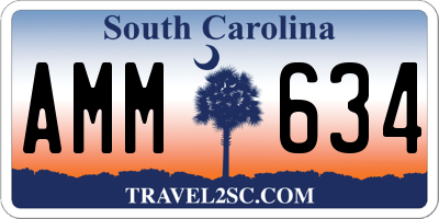 SC license plate AMM634