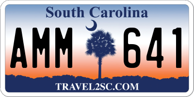 SC license plate AMM641