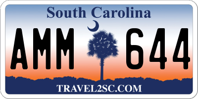 SC license plate AMM644