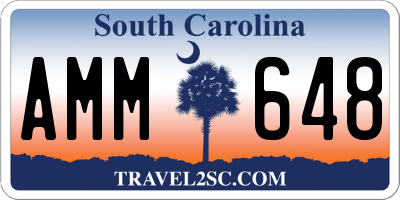 SC license plate AMM648