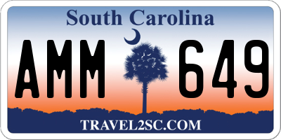 SC license plate AMM649