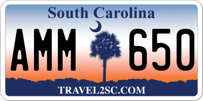 SC license plate AMM650