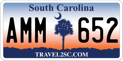 SC license plate AMM652