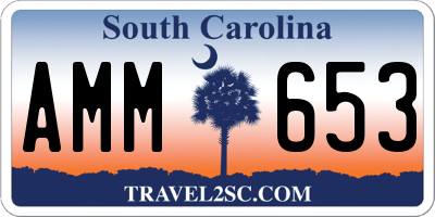 SC license plate AMM653