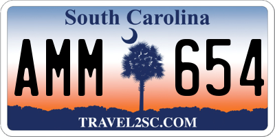 SC license plate AMM654