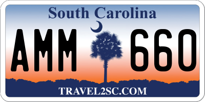 SC license plate AMM660