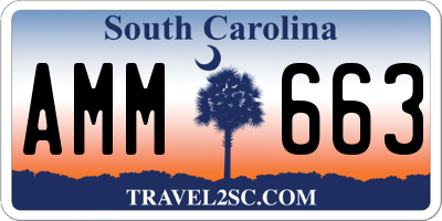 SC license plate AMM663