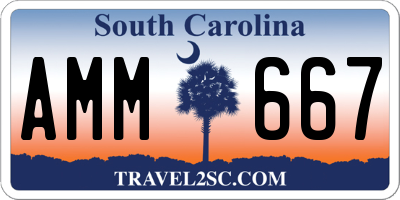 SC license plate AMM667