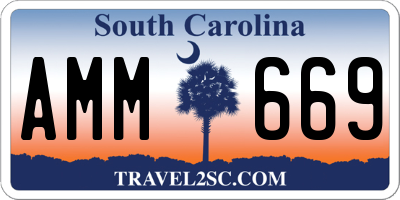 SC license plate AMM669