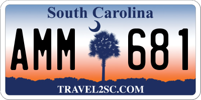 SC license plate AMM681