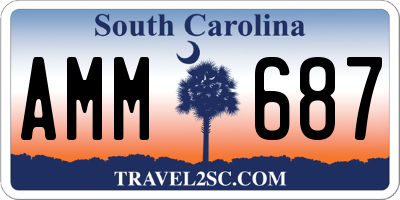 SC license plate AMM687