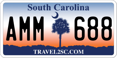 SC license plate AMM688