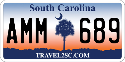 SC license plate AMM689