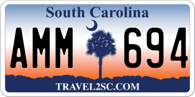SC license plate AMM694