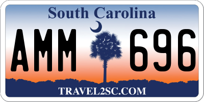 SC license plate AMM696