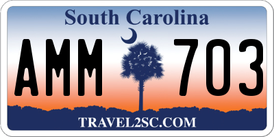 SC license plate AMM703
