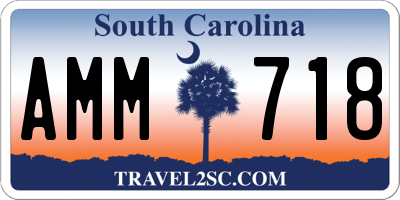 SC license plate AMM718