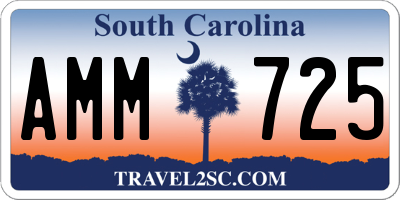SC license plate AMM725