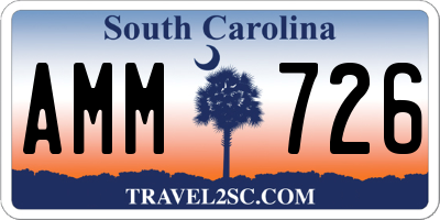 SC license plate AMM726