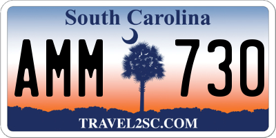 SC license plate AMM730