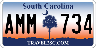 SC license plate AMM734