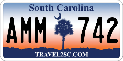 SC license plate AMM742
