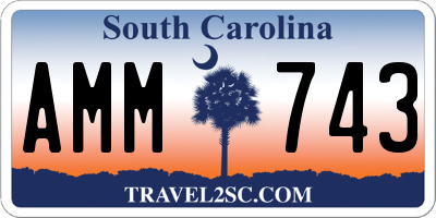 SC license plate AMM743