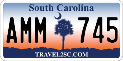SC license plate AMM745